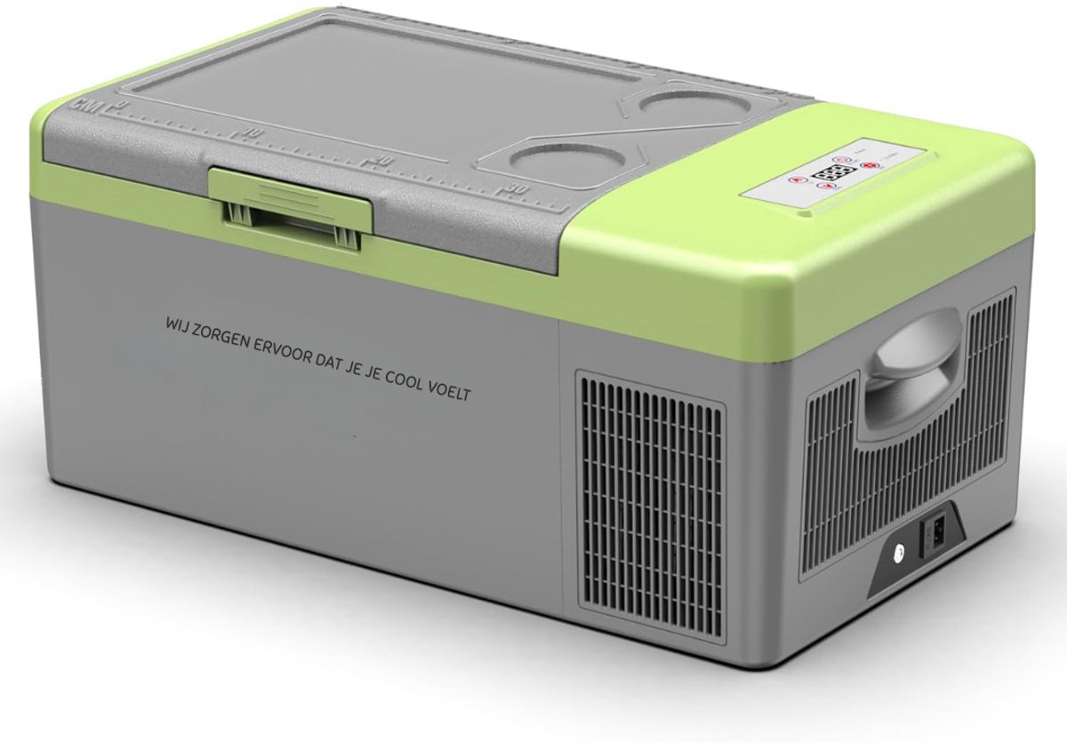 QIN® Koelbox Elektrisch - Compressor Koelbox - Camping Koelkast - Camping Koelkast Electrisch - Grijs - 32cm x 60cm x 26cm