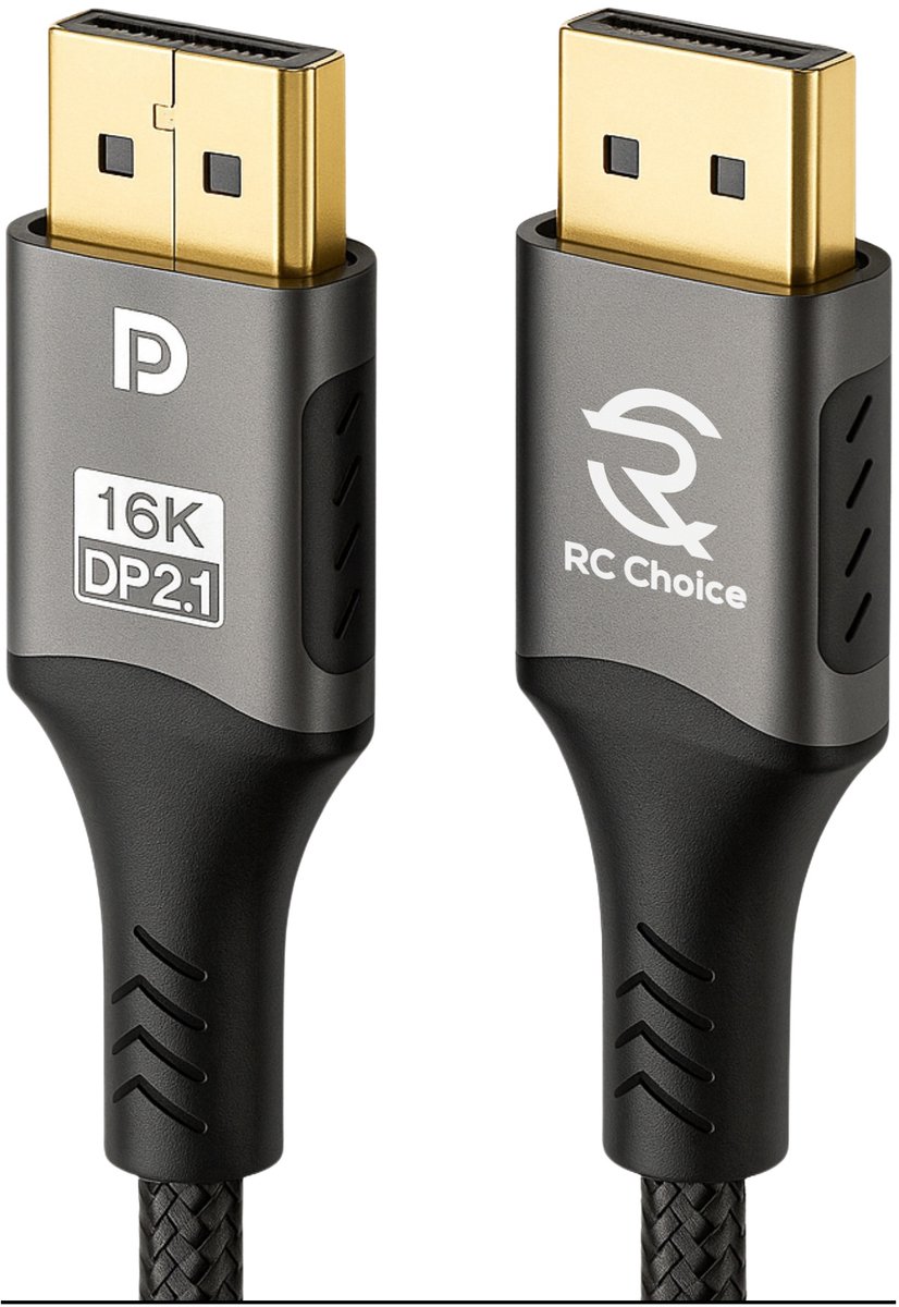DisplayPort naar DisplayPort Kabel - 16K 120Hz - 3 Meter - Sterk en Flexibel Nylon