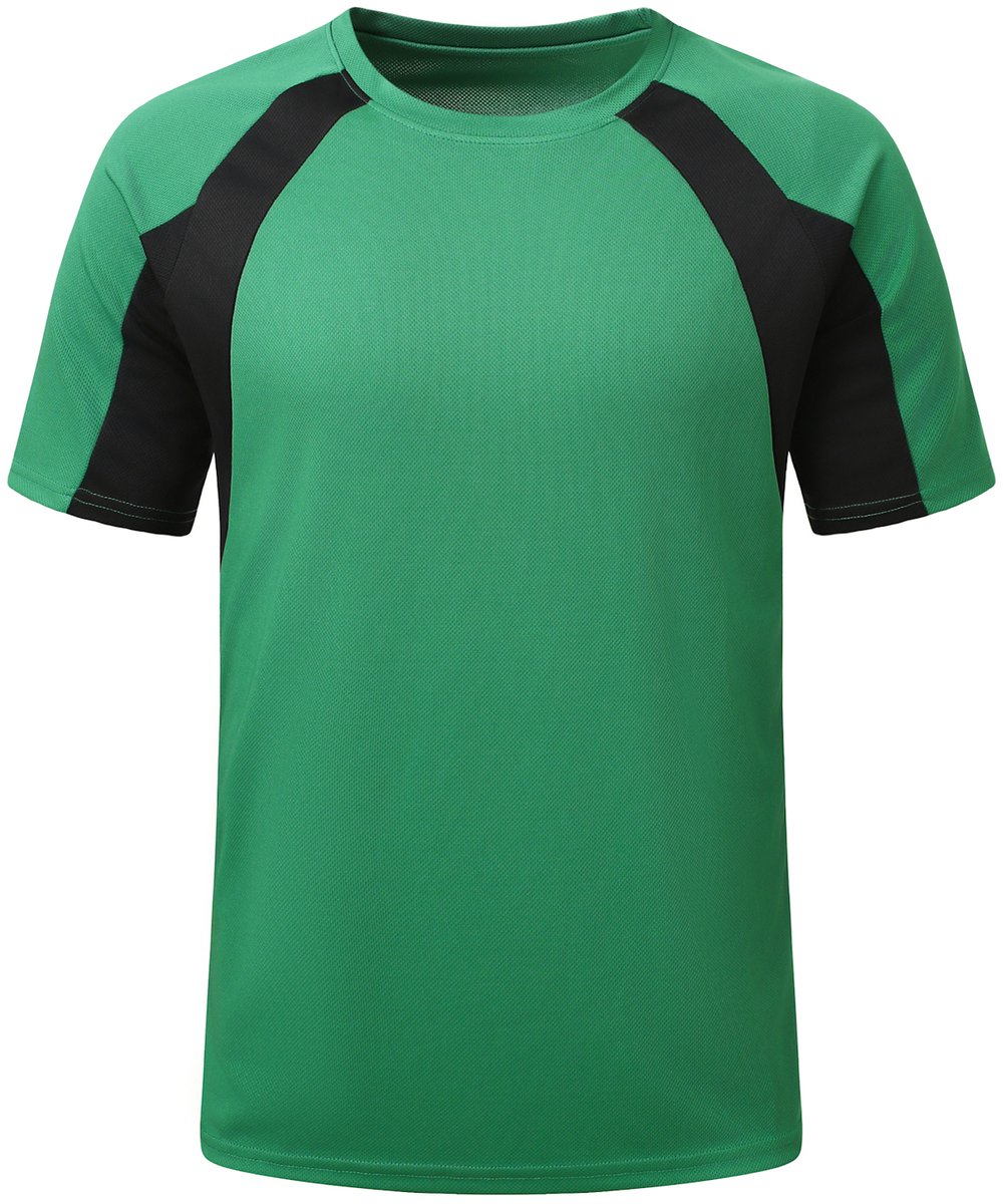 YOUTHUP Heren Casual Sport Korte Mouw T-Shirt Tweekleurig - L