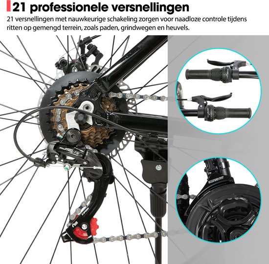 HILAND Rockford Mountainbike - MTB 27.5 inch - 21 Versnellingen - Unisex - Aluminium van Hiland — afbeelding 3