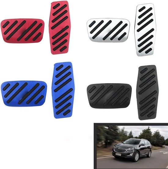 Autopedaal Set - Gaspedaal Rempedaal - Verbeterde Rijveiligheid - Antislip Oppervlak - Standaard Maat - Rood — afbeelding 2