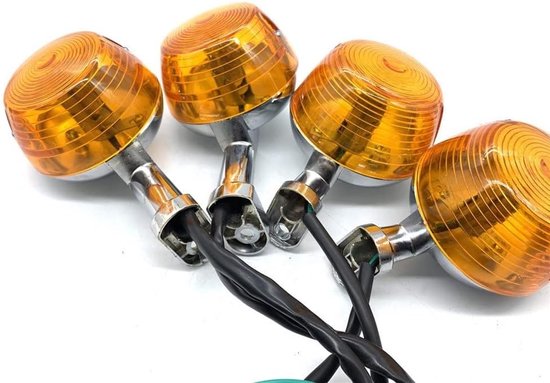 Motor Richtingaanwijzers - Knipperlichten Rond - Motor Veiligheid - Sterke Helderheid - Universele Pasvorm - Amber — afbeelding 4