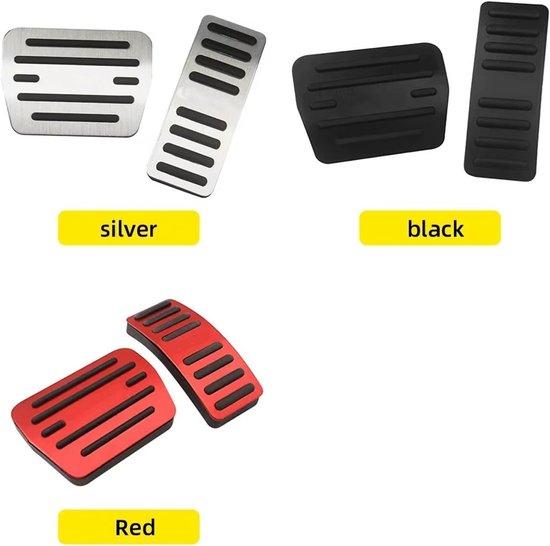 Pedaalhoezen Auto - Pedalen Set - Verbeter Rijervaring - Antislip Ontwerp - N.v.t. - Zilver — afbeelding 3