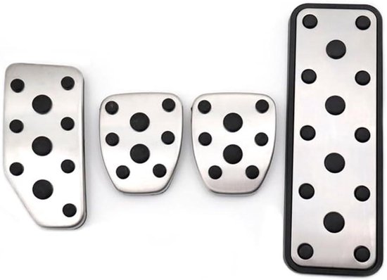 Auto Pedaal Hoesjes - Pedaal Covers - Sportieve Look - Antislip Oppervlak - 50 x 10 x 10 cm - Zilver — afbeelding 2