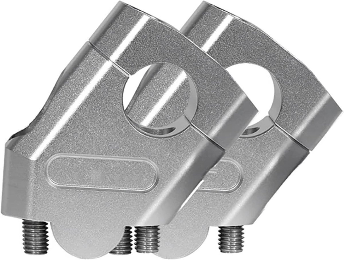 Motorfiets Stuurverhoger - Stuur Riser Bar Mount - Comfortabeler Rijden - Aluminiumlegering - 28mm - Zilver