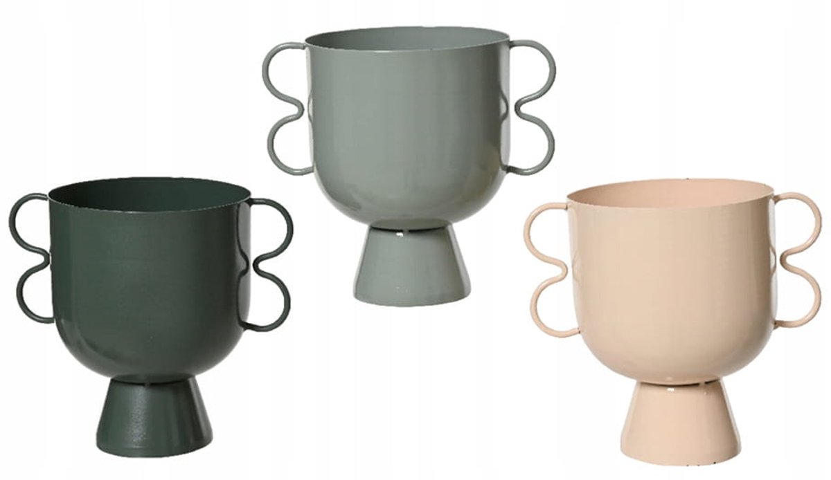 Kaemingk - Decoratieve Metalen Plantenbak - 19x13,5x17 cm