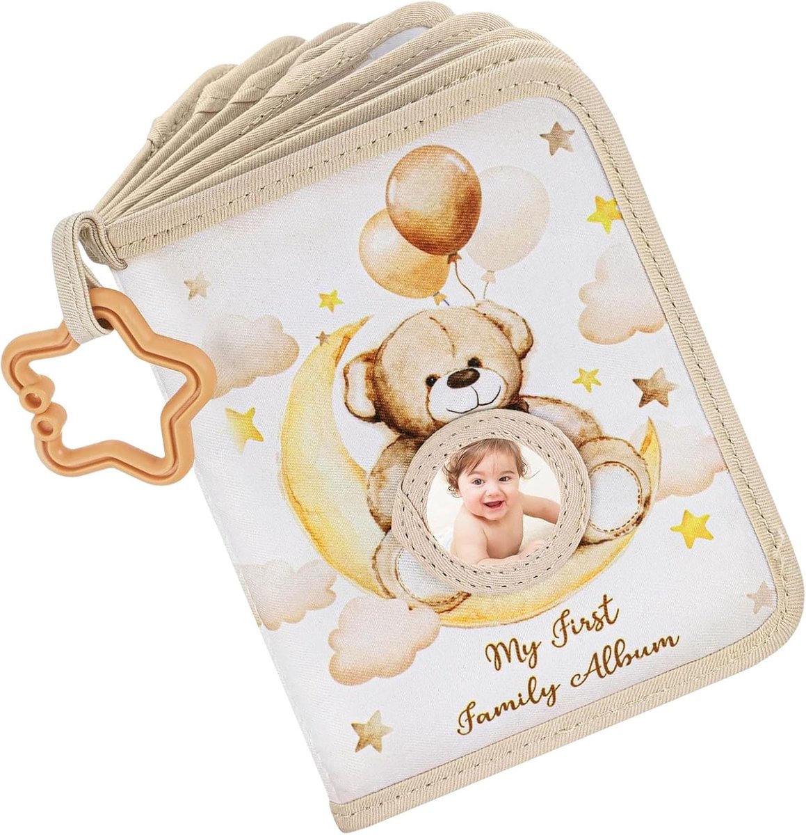 Baby Fotoalbum - Herinneringsboek Baby - Baby Mijlpalen Vastleggen - Met Cartoon Beer Patroon - 18x14cm - Meerkleurig