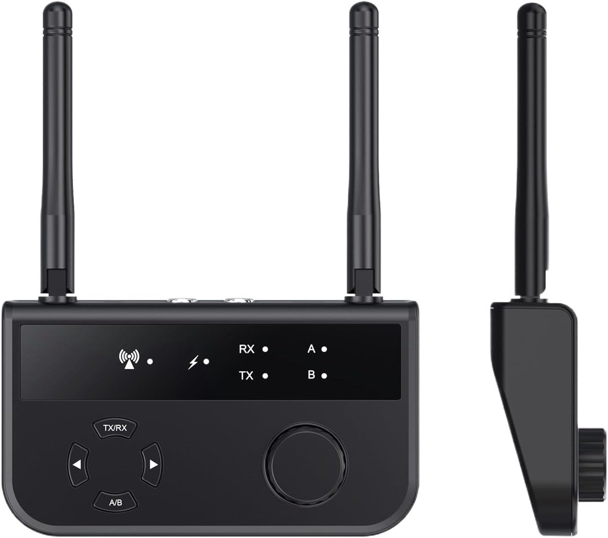 Draadloze Audio Adapter - Ontvanger Bluetooth - Muziek Streamen - Dubbele Hoofdtelefoon Aansluiting - 11 x 6 x 2.6 cm