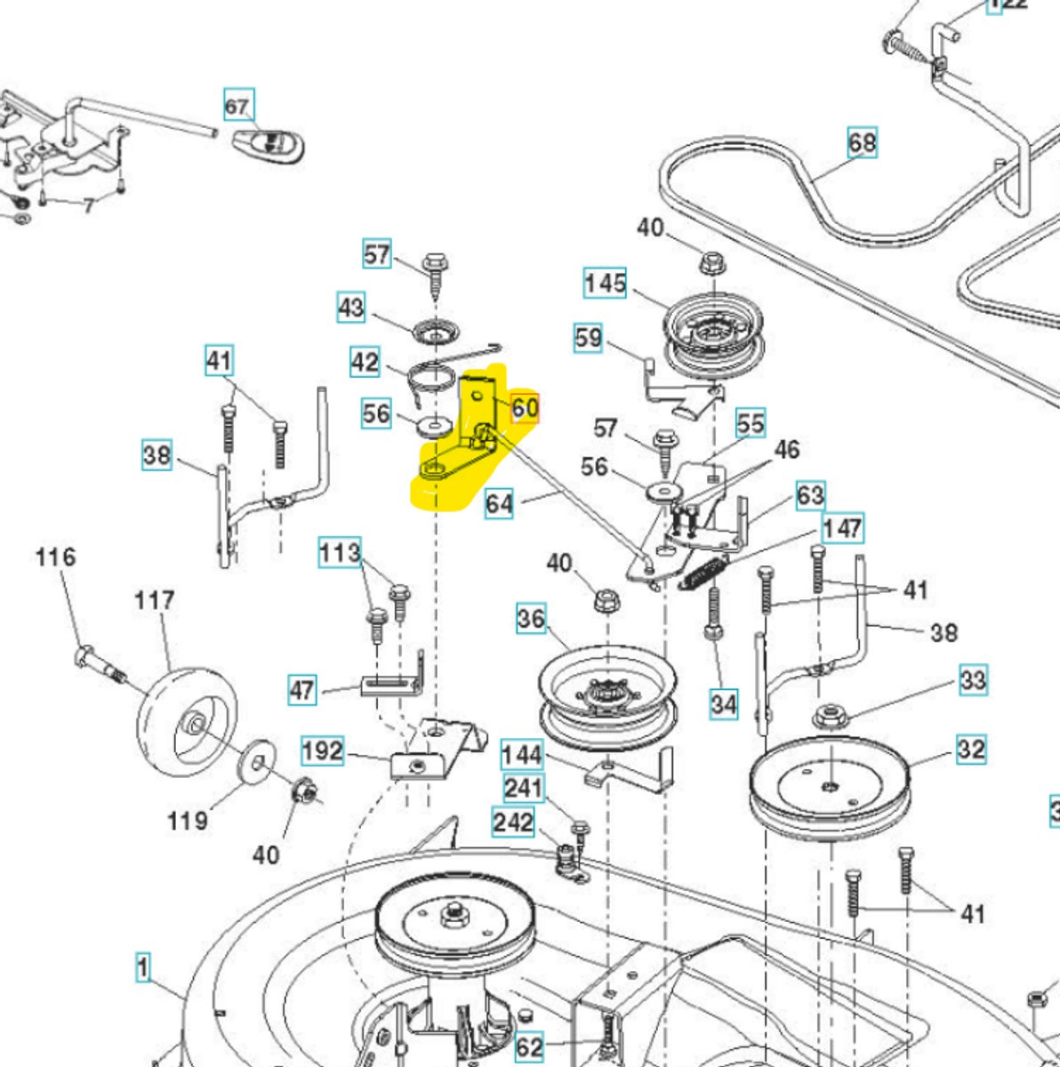 Husqvarna TC142 - Remarm Beugelsysteem - Origineel - Geschikt Voor Husqvarna Modellen