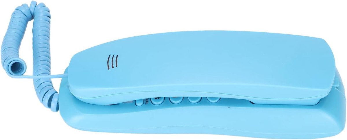 Vaste Lijn Telefoon - Hoteltelefoon Desktop - Thuis Kantoor - Ruimtebesparend Ontwerp - 200mm - Blauw