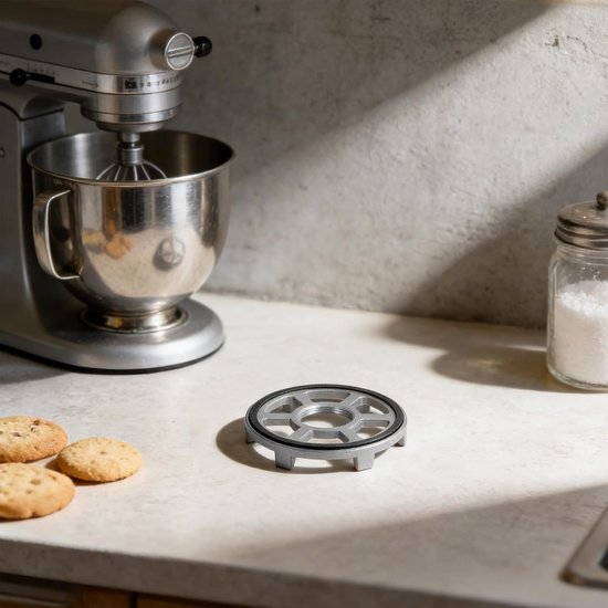 Mixer Basis - Keukenmachine Houder - Keukenwerk Stabiliseren - Roestvrij Staal - 7.8 cm - Zilver — afbeelding 3
