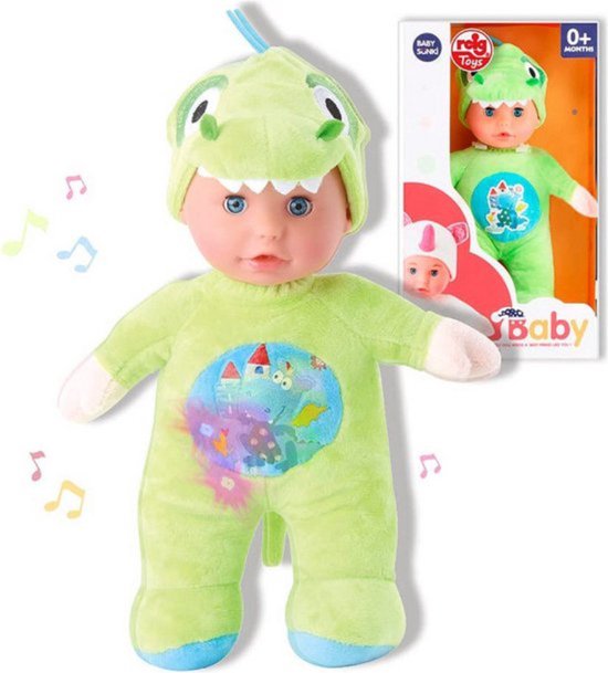 Pop Reig Groen Dinosaurus Knuffel (30 cm)