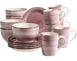 Mäser LUMACA 18-delig Ontbijtservies Berry - Serviesset voor 6 Personen - Keramisch Serviesgoed -…