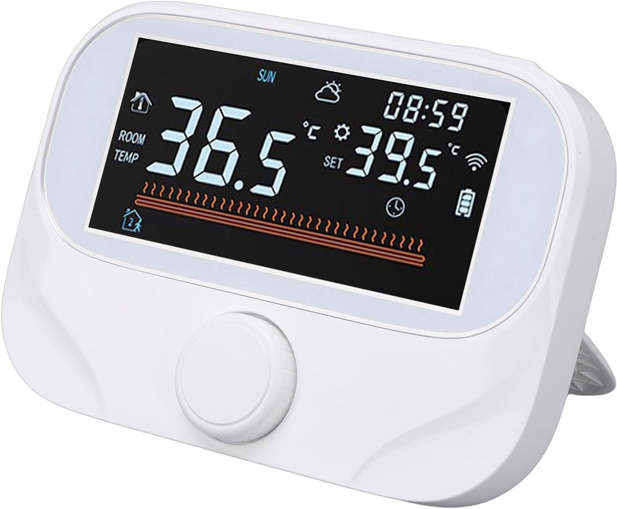 Slimme Thermostaat - Verwarming Controller - Energie Besparen - Afstandsbediening Via App - 118x86x24mm - Wit