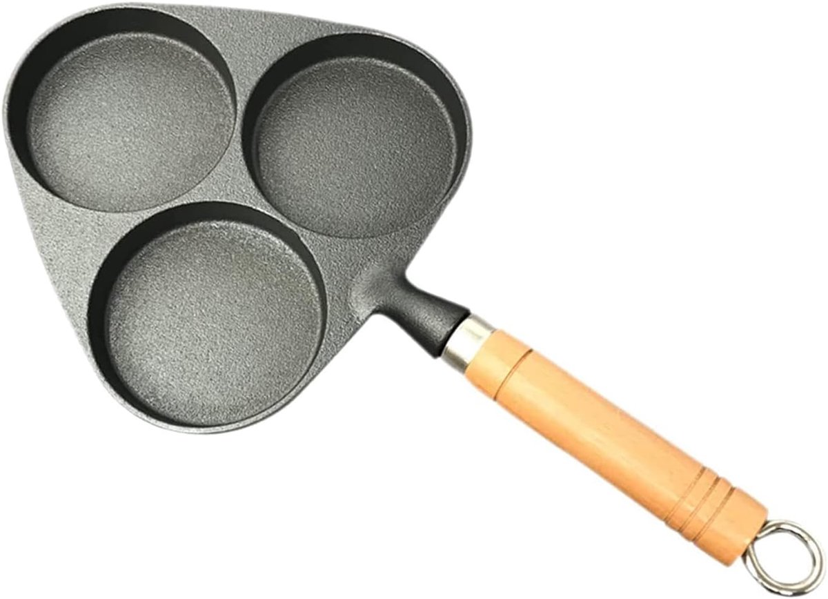 Gevulde pannenkoekenpan - Ontbijtkoekenpan Eierkoekenpan - Ontbijt Maken - Niet-klevende Coating - 375 x 20 cm - Zwart
