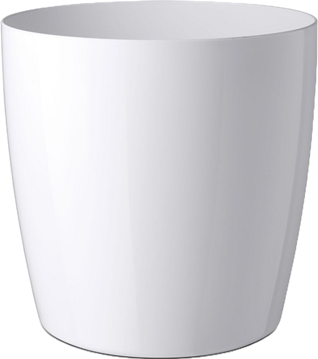 Bloempot - Milano Luce - 40x38 Wit - Inclusief Wielen & Rooster