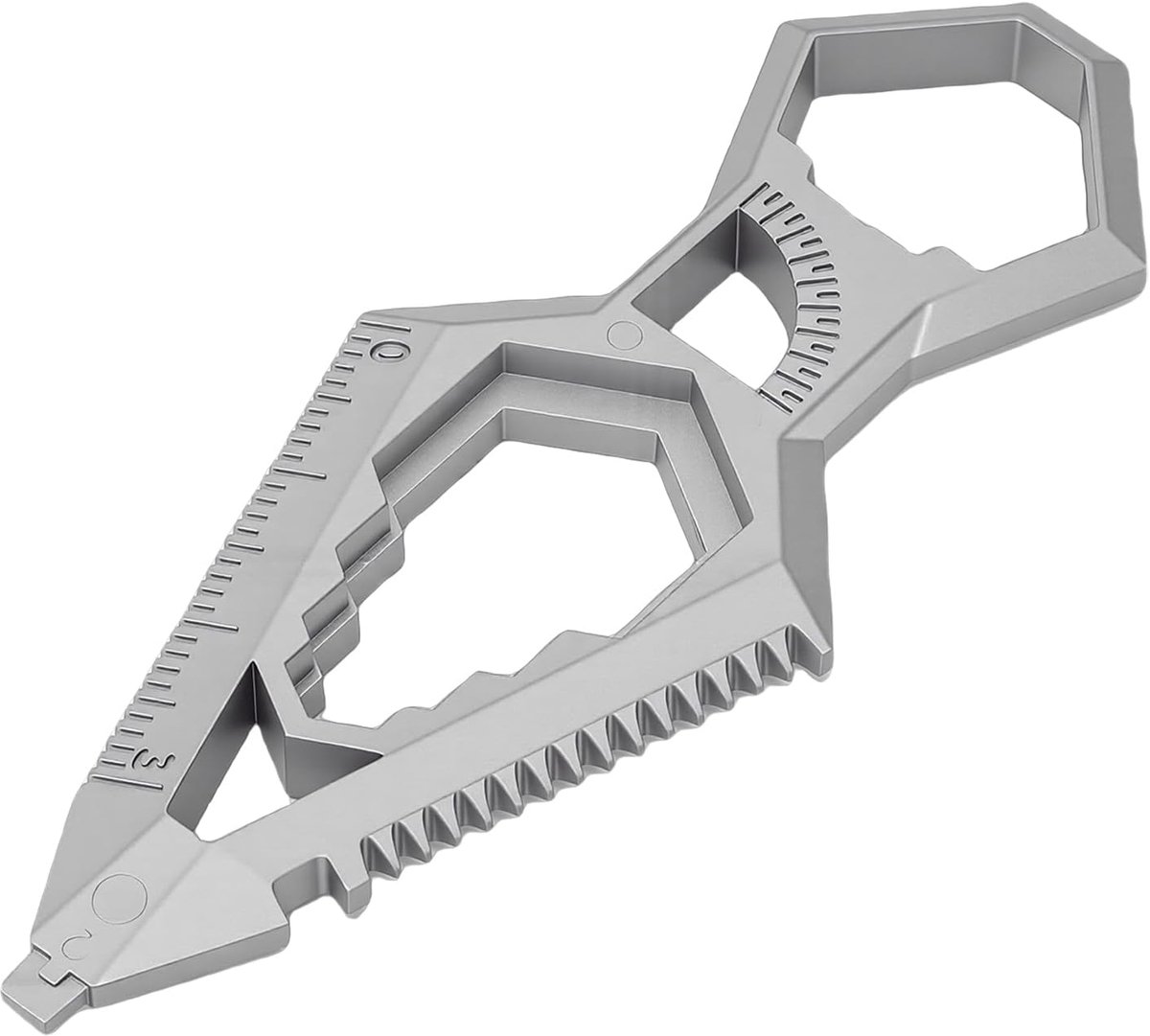 Sleutelhanger Multitool - Compact Gereedschap - Kamperen Wandelen - Gelegeerd Staal - Niet gespecificeerd - Zilverkleurig