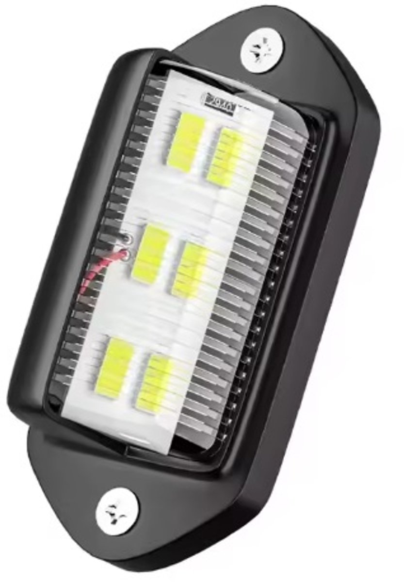 Kronwald kentekenplaat verlichting - 3W 500lm 12-24v - zwart - repareer kentekenplaatverlichting voor auto, aanhanger en motor