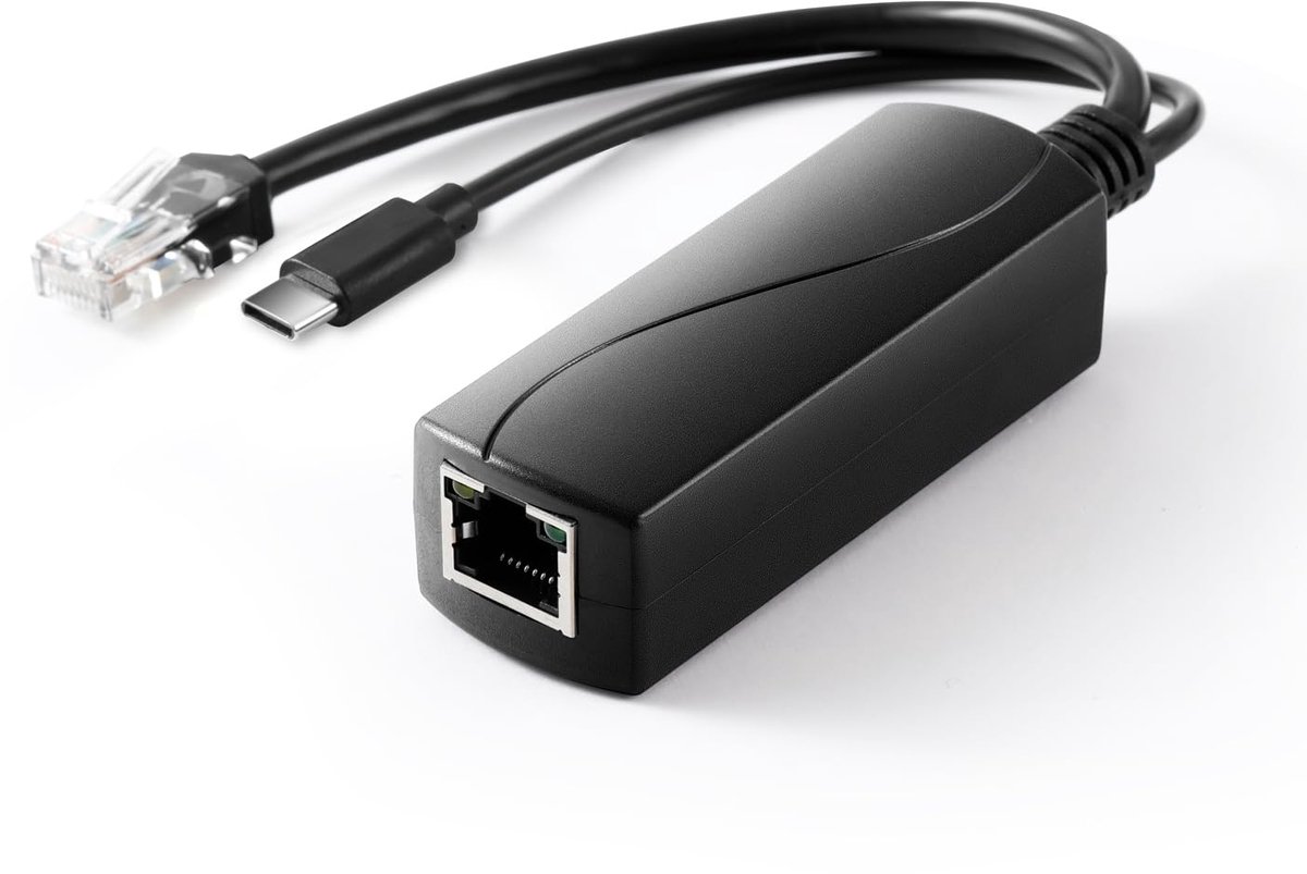 carmdering - 48V Naar 5V Poe Splitter Adapter USB Type C Kabel Voedingsmodule Poe Adapter Splitter Injector Voor Ip Camera poe Connector