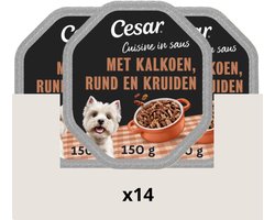 Cesar Cuisine in Saus Kuipje Kalkoen en Rund 150 gr