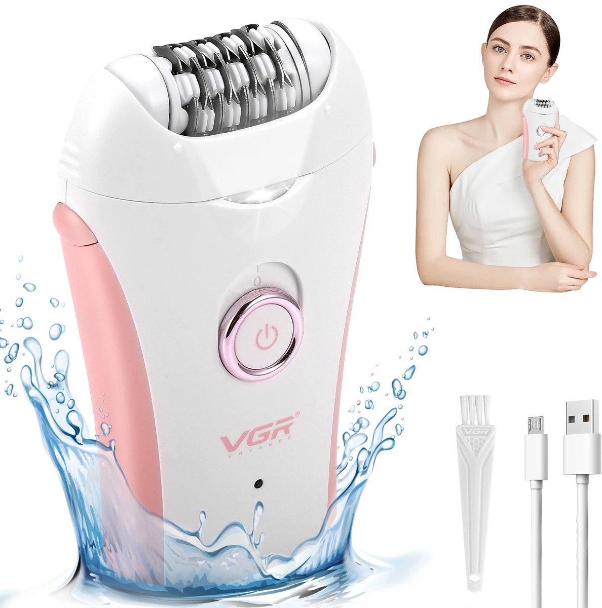 VHR Epilator - Gezichtsepilator Vrouw - Epilator Gezicht - Ladyshaves voor Vrouwen - Bikinitrimmer - Extra Veilig - Draadloos
