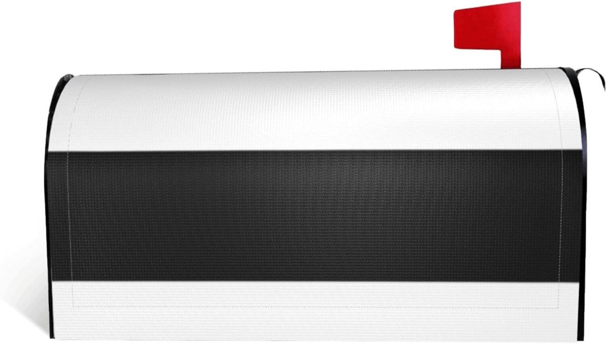 Brievenbus Cover - Brievenbus Wrap - Buiten Decoratie - Magnetische Bevestiging - 46 x 53 cm - Zwart Wit