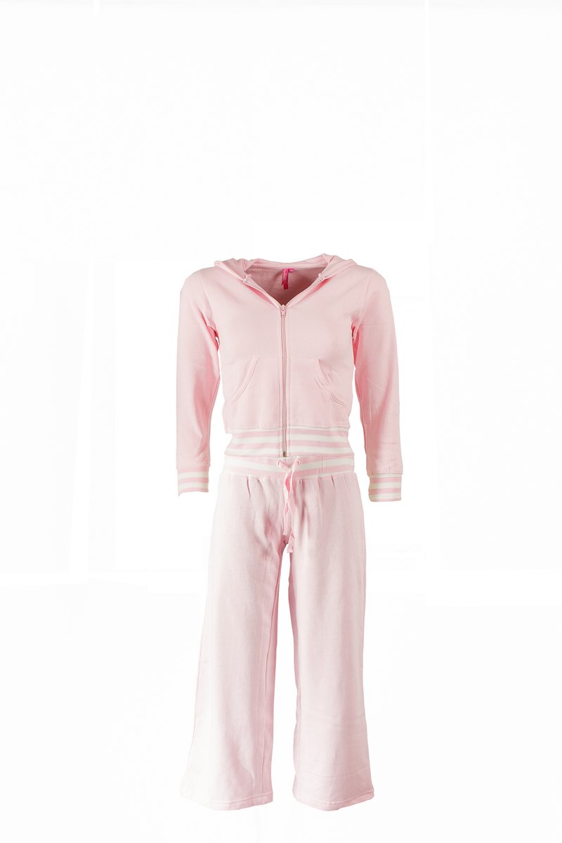 Annarebella Meisje Pyjama - 100% Katoen - Roze - Maat 128