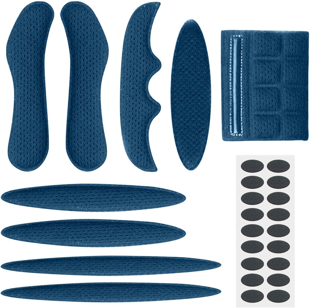 Fietshelm Kussens - Voering Pad - Helm Comfort - Universeel Pasvorm - 15 x 12 x 2 cm - Blauw