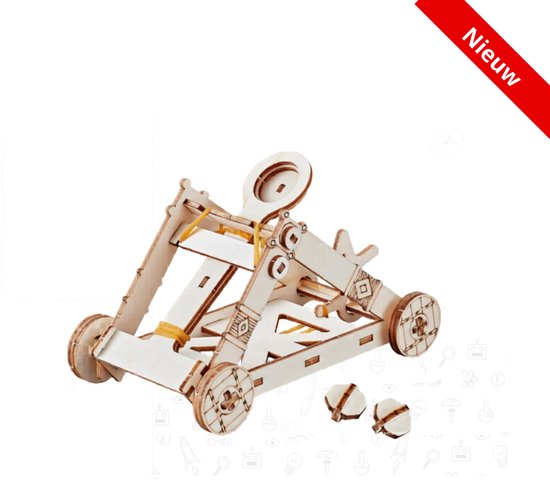 Kitcreatives- Bouwpakket STEM Katapult- Science Kit