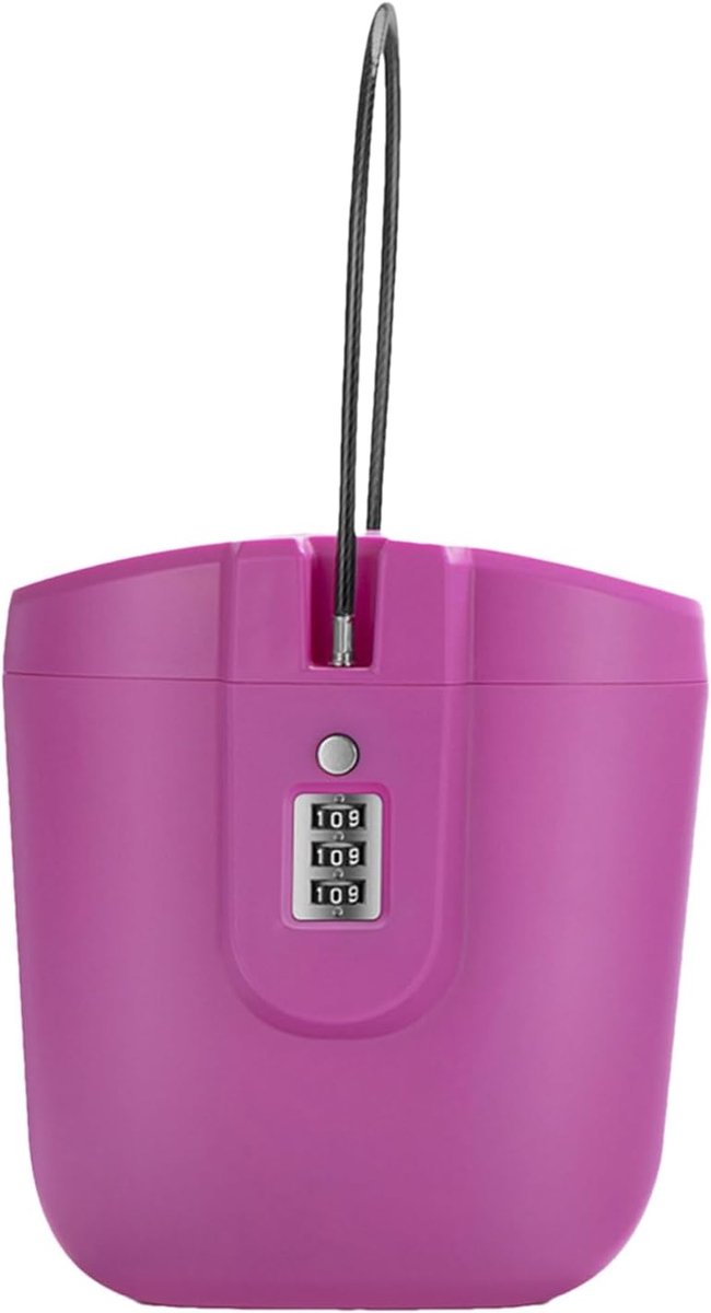 Draagbare Kluisbox - Strandkluisje Veiligheidstas - Waardevolle Spullen Beveiligen - Combinatieslot 3 Cijfers - 2 Liter - Roze