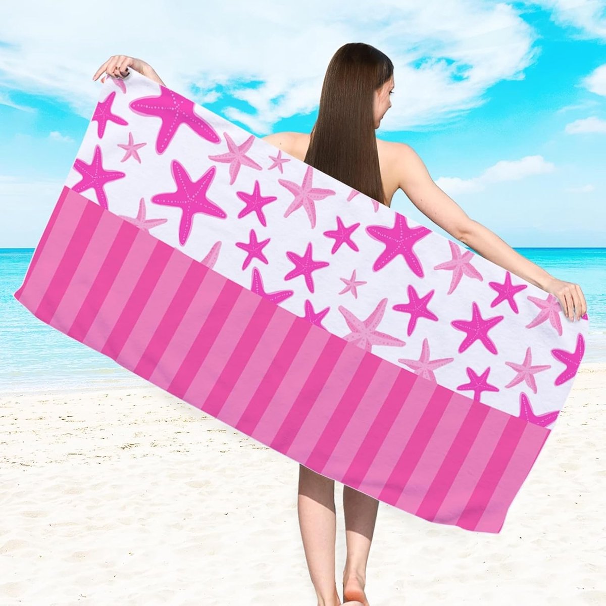 Strandlakens - Strandhanddoek Badhanddoek - Ontspannen op het strand - Zandvrij en vuilafs