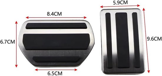 Pedaalhoezen Auto - Gaspedaal Rempedaal - Veiliger Rijden - Antislip Structuur - Set van 2 - Zilver — afbeelding 4