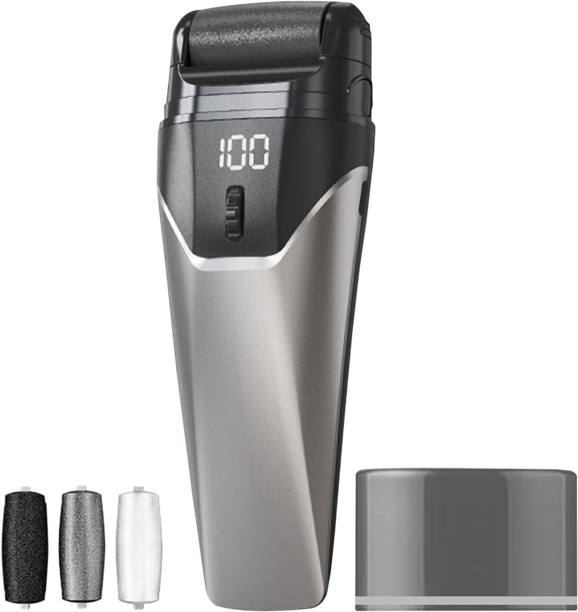 Elektrische Voet Rasp - Voetbestand Pedicure - Huid Verwijderen - 100 Snelheden Instelbaar - 15.8 cm Lengte - Wit