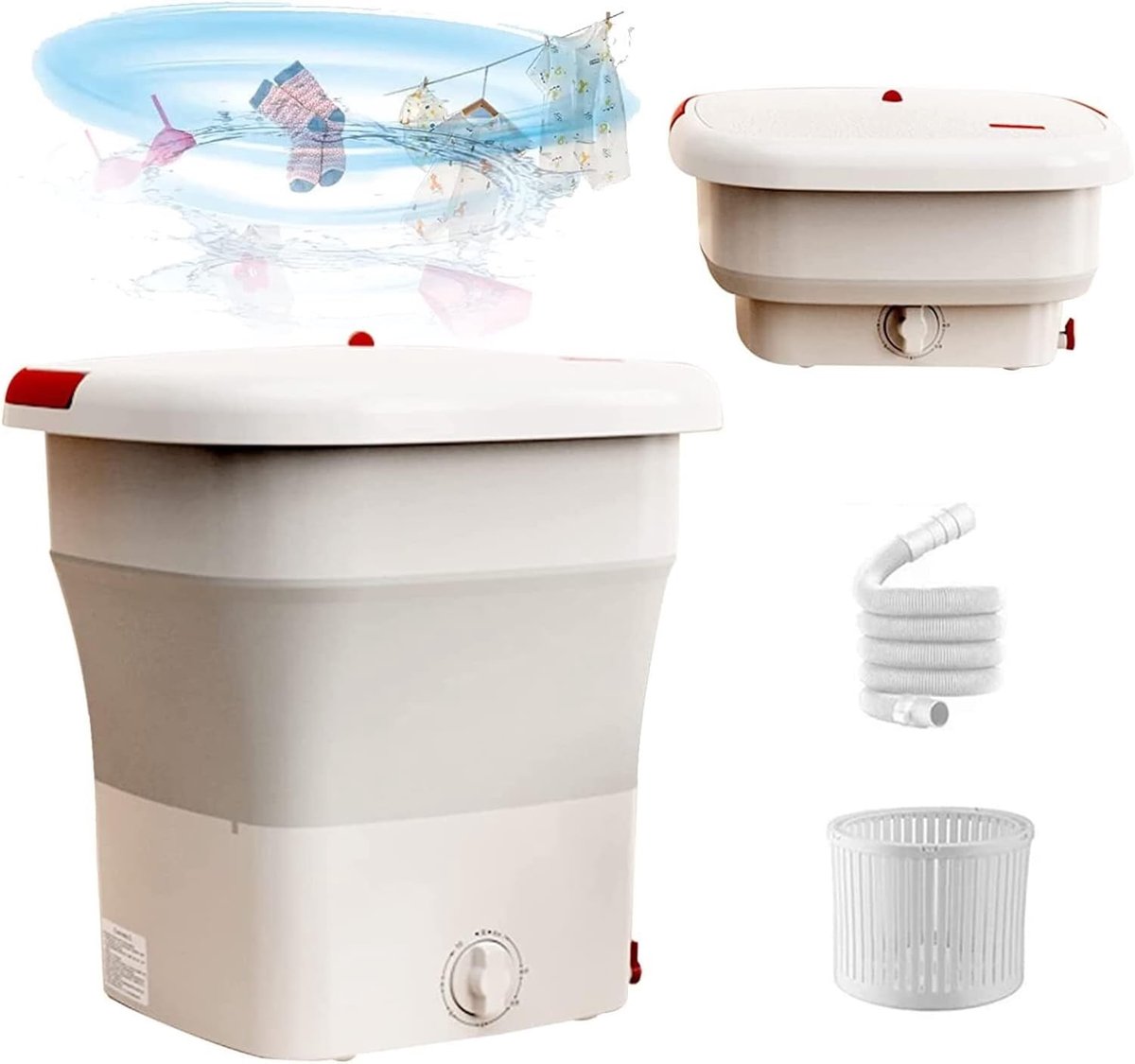 Elektrische Mini Wasmachine Opvouwbaar Compact Kleine Wasjes Imitatie Handwas 2 Kilo Capaciteit Blauw