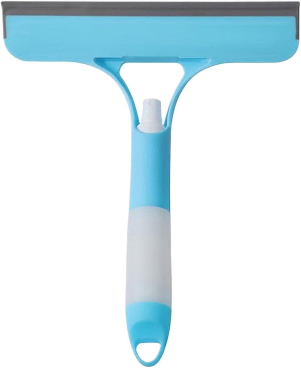 Raamwisser - Glasreiniger - Streeploos Reinigen - Geïntegreerde Sprayfunctie - 21.5 x 25.7 cm - Blauw