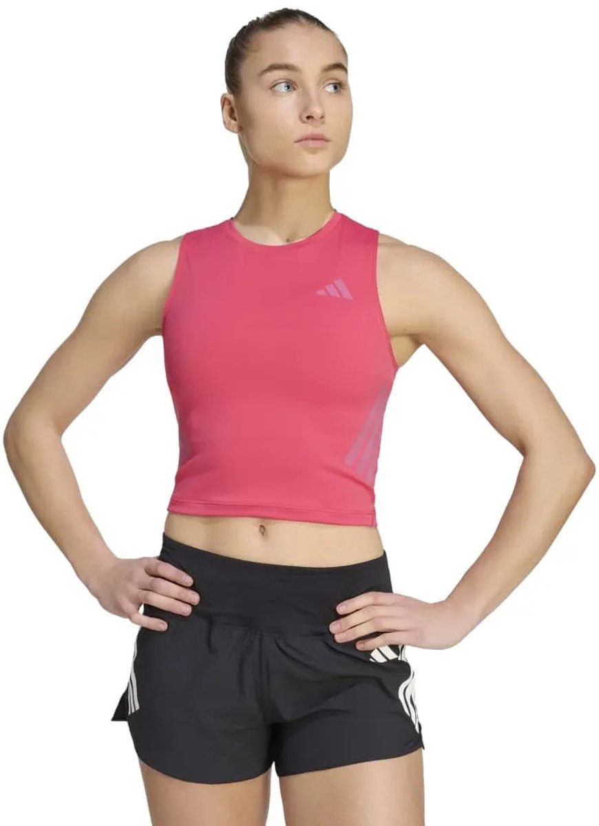 Adidas Adi365 Iconic Running Crop Mouwloos T-shirt Vrouw Roze