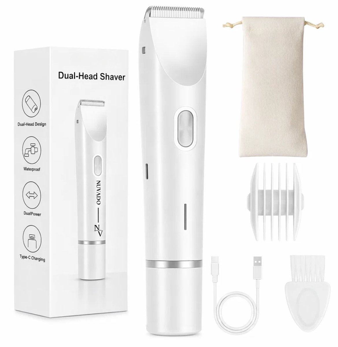 YST Solutions Oplaadbare 2-in-1 Elektrische Bikinitrimmer Waterdicht - YST Solutions - €49,95