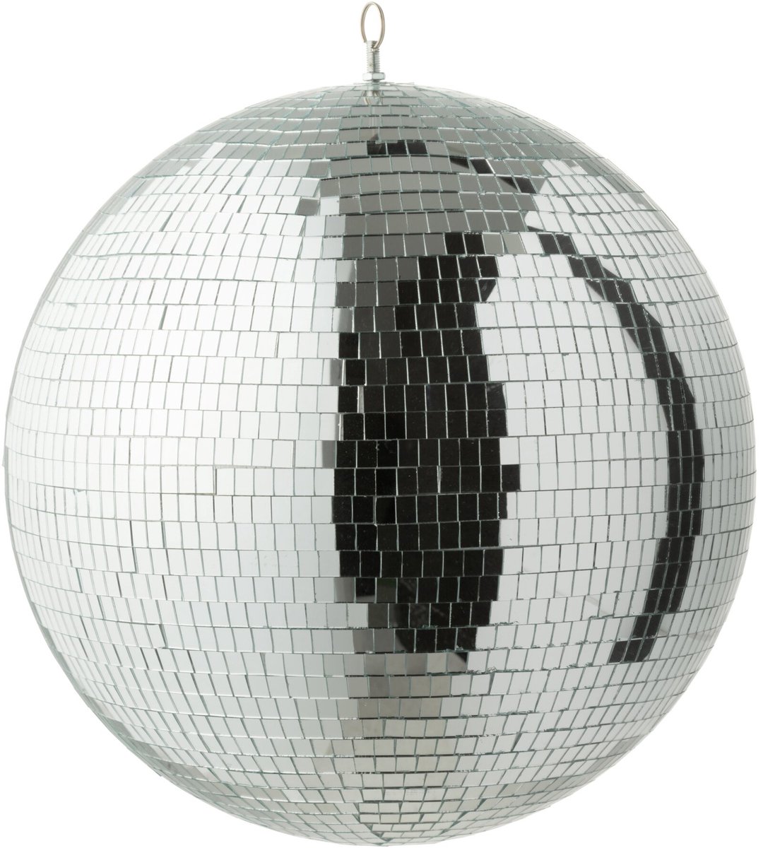 J-Line decoratie Discobal Spiegel - kunststof - zilver - large