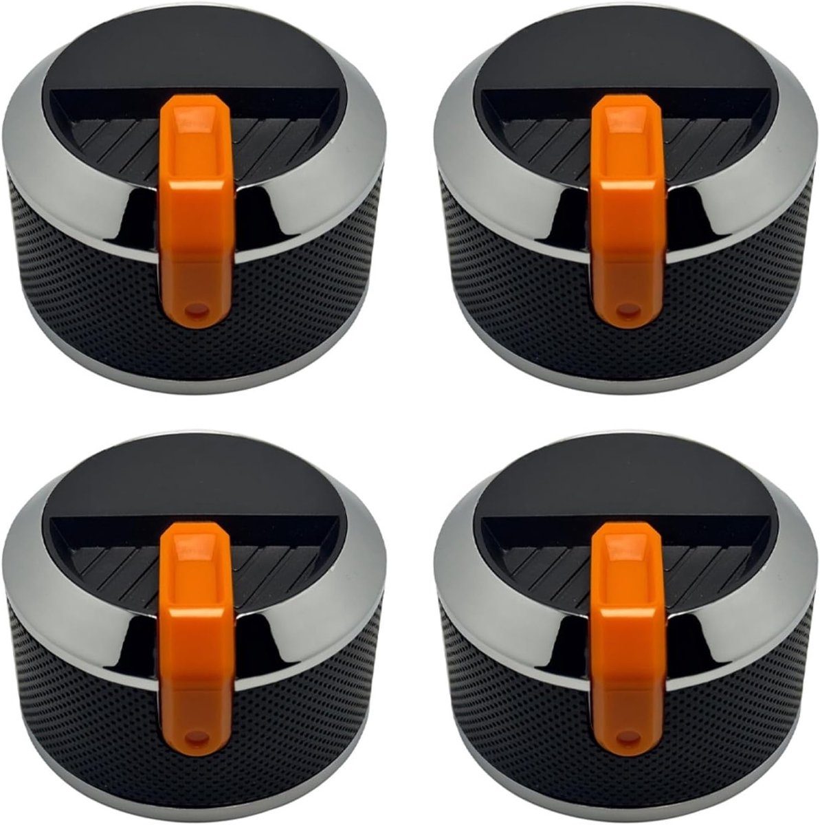 BBQ Kachelknoppen - Grill Bediening - Temperatuur Regelen - Gegalvaniseerd Plastic - Diameter 58mm - Oranje