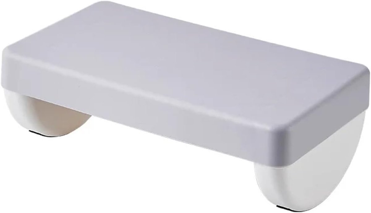 Voetsteun onder bureau - Ergonomische kruk - Comfortabel werken - Bevordert betere houding - 18 cm hoog - Lichtgrijs