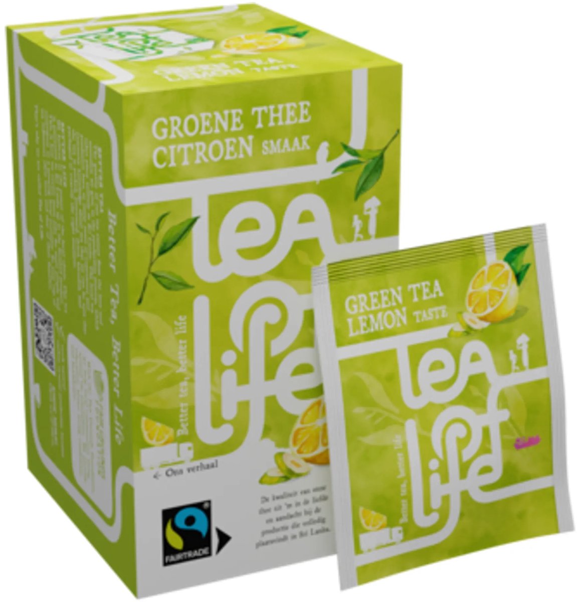 Tea of Life - Green Tea Lemon - 100 x 1.5 gram - Omdoos 6x