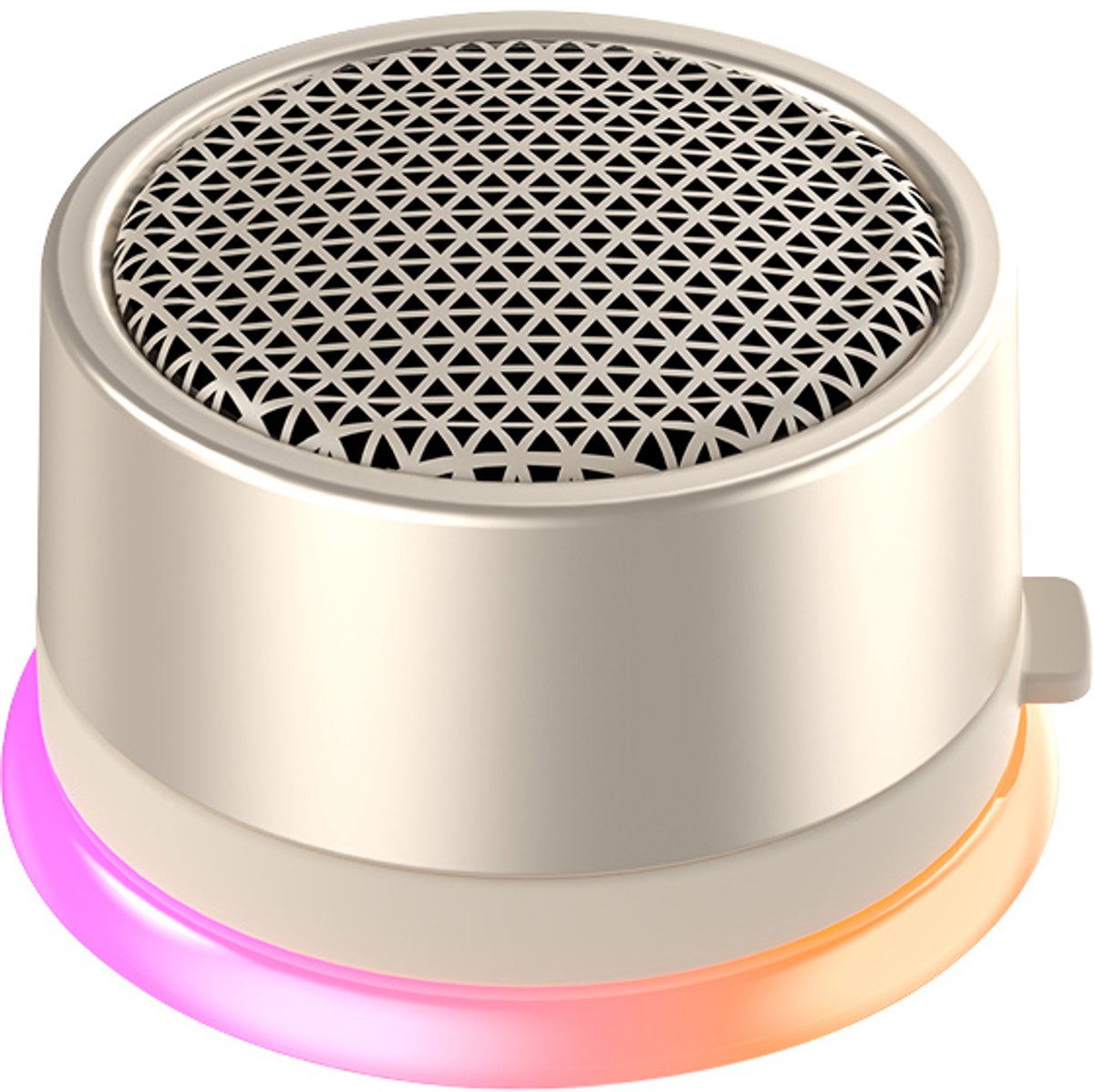 Caankei Draadloze Bluetooth Mini Speaker - Speaker met RGB licht - IPX5 Waterdicht - met Magneet - Koppelbaar Voor Stereogeluid TWS - Roze