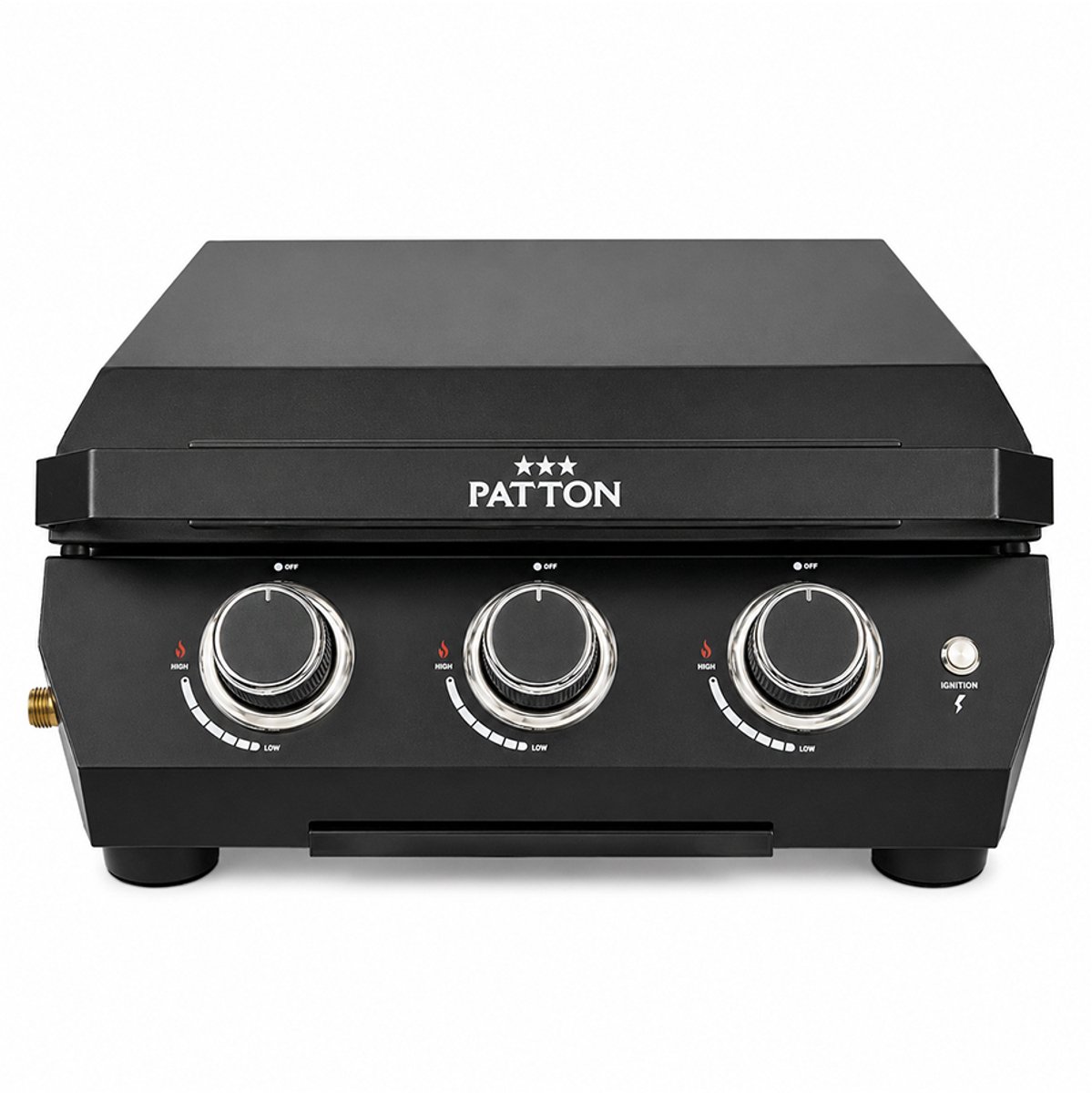 Patton Vigor D300 Plancha Gasbarbecue met Deksel en RVS Bakplaat - 3 Branders