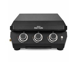 Patton Vigor D300 Plancha Gasbarbecue met Deksel en RVS Bakplaat - 3 Branders