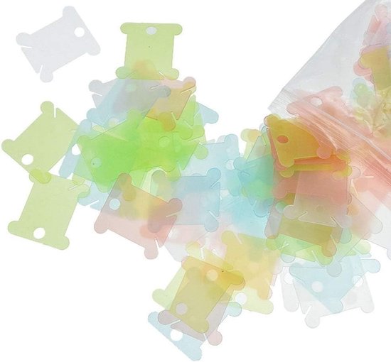 120 Stuks Plastic Garenspoelen met Winder voor Borduren en Handwerken - Ideaal voor Naai- en Borduurgereedschap — afbeelding 3