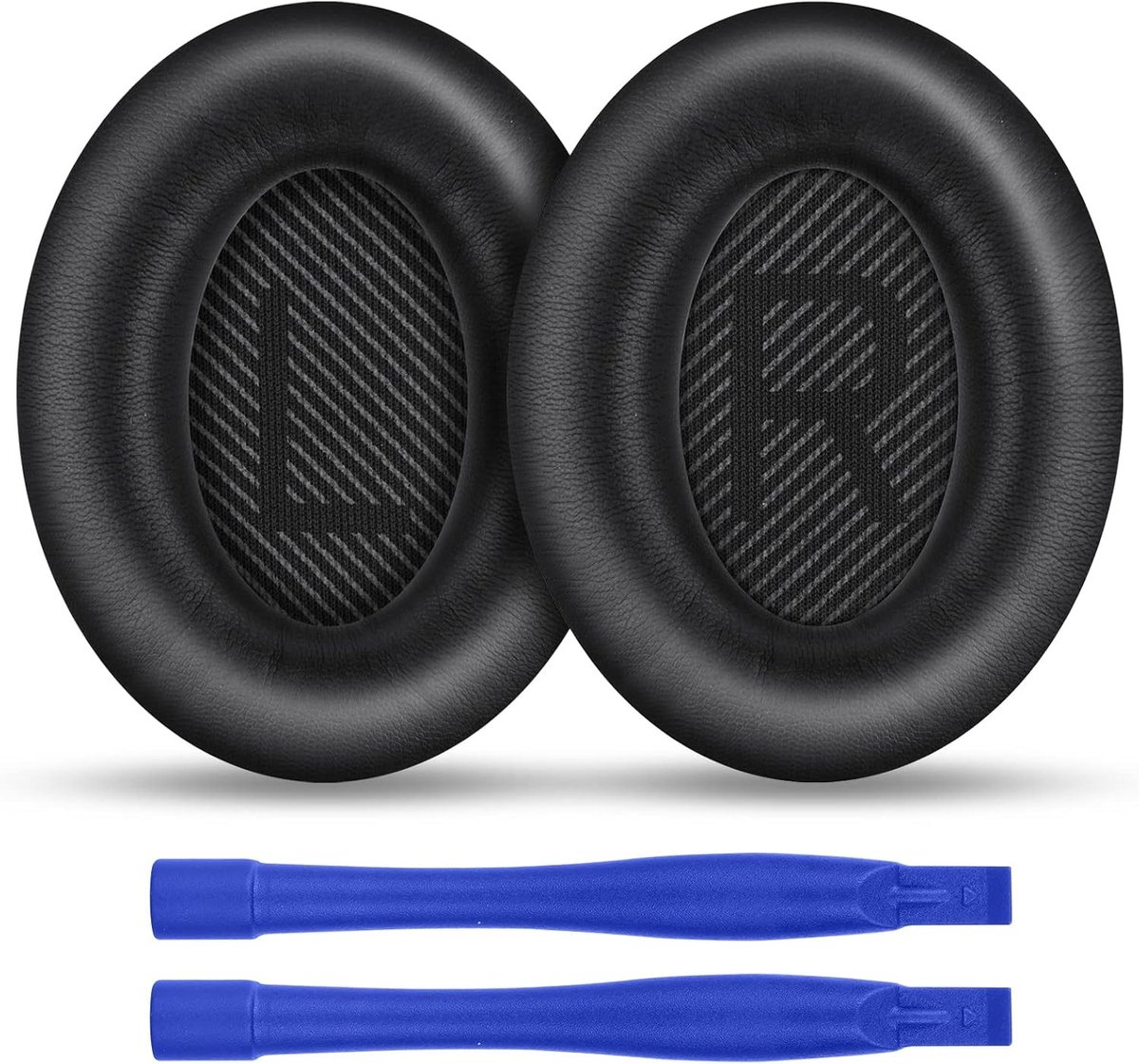 Vervangende Oorkussens voor QuietComfort 35 en 35 II Hoofdtelefoons met Zacht Geheugenfoam en Leer (Zwart) - Comfortabele Oorkussens voor Lange Luisterperiodes en Verbeterde Geluidsisolatie