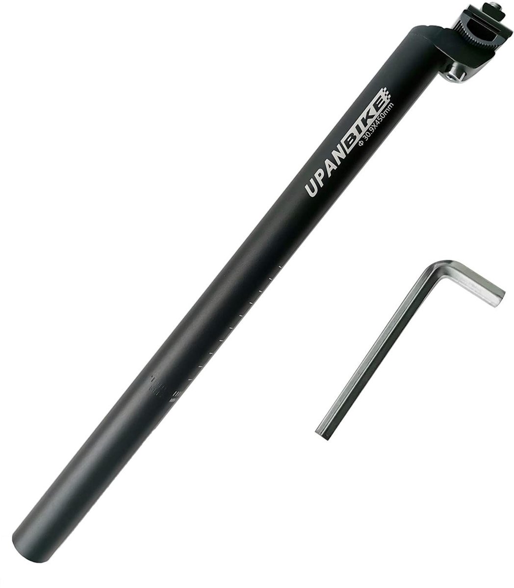 Solidchoice - Extra Lange Fiets Zadelpen van Aluminium met Micro-Adjust Clamp
