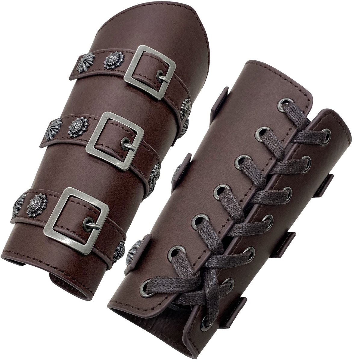 Solidchoice - Middeleeuwse PU Leren Arm Beschermers voor LARP