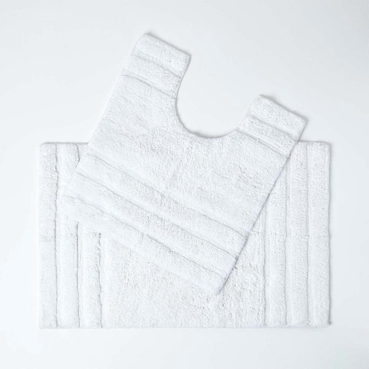 Solidchoice - 2-Delige Badmat Set van 100% Katoen in Wit