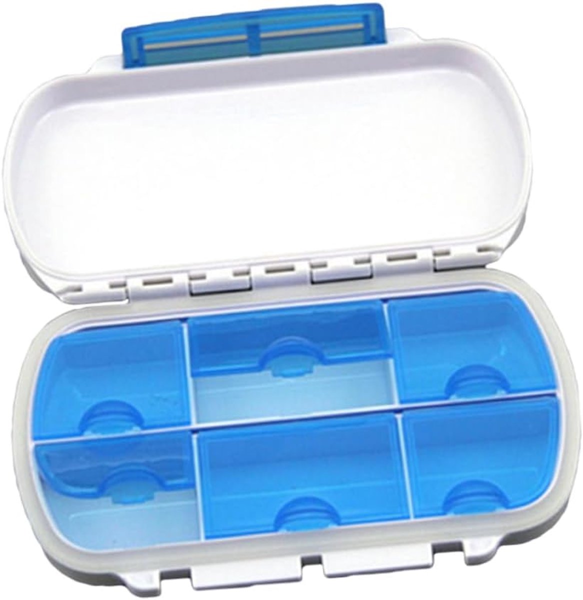 6 stuks - 6 doosjes - draagbaar - vochtdicht - medicijnen pakket - blauw